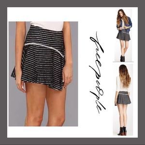 Free People Textured Woven Bento Skater Skirt Sz 4